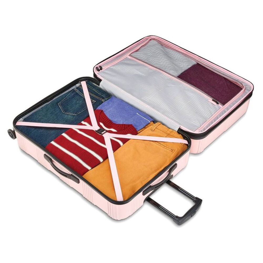 American Tourister - American Tourister  Checkered Carry On Hardside Sp Pink - Picture 2 of 5